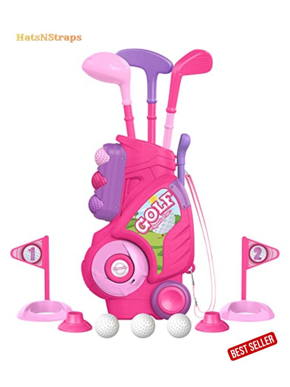Toddler Golf Clubs Set Toy Sports with Cart